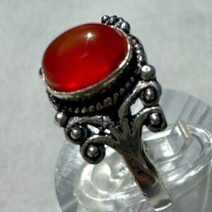 Carnelian Agate Ring Size 8.5